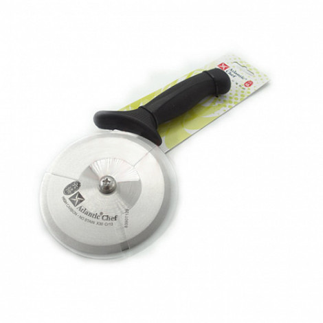 Нож для пиццы роликовый с черной ручкой Atlantic Chef, D=10